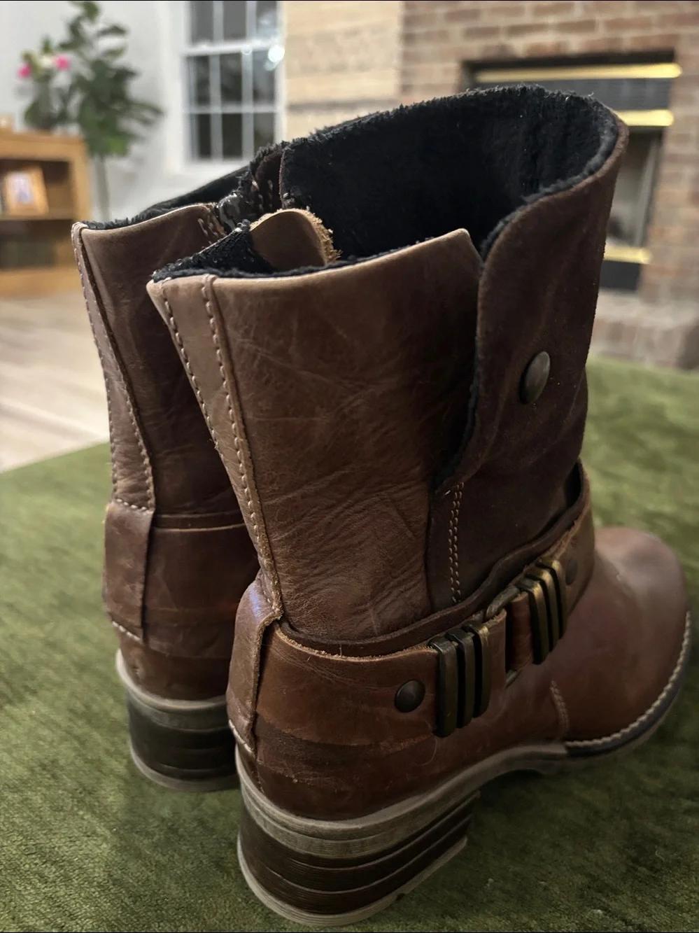 Dromedaris Women's Brown Leather Casual Ankle Boots Size 6.5